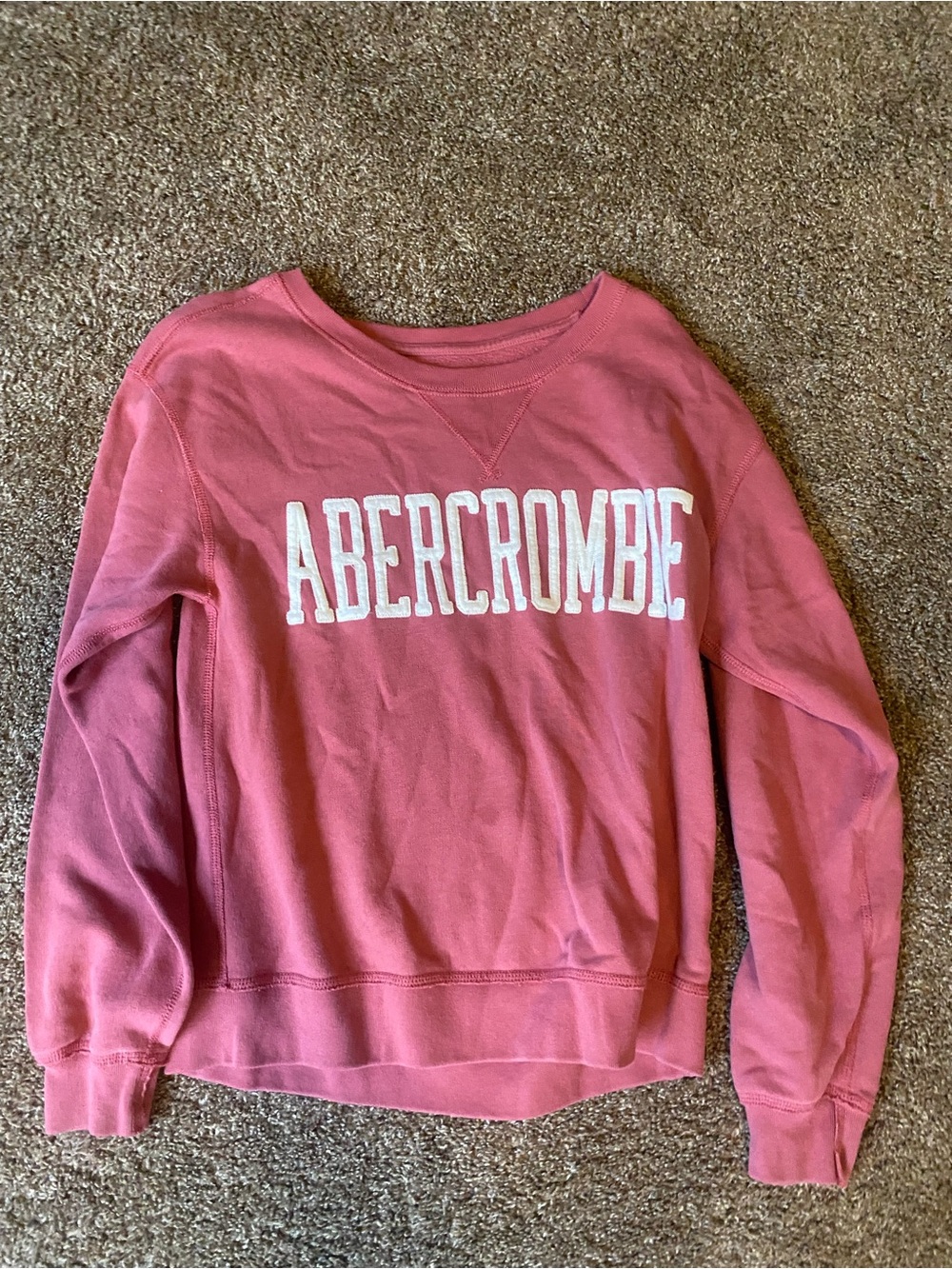 Abercrombie & Fitch Pink Fleece Crewneck